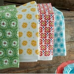 🎁 New The Pioneer Woman Flea Market Kitchen Hand Towels Set, Set of 4
